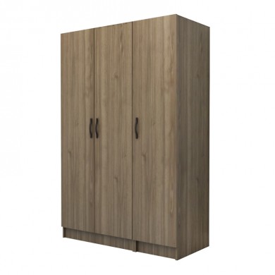 Vivian Megapap three doors melamine wardrobe in walnut color 120x51.8x181cm.