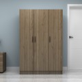 Vivian Megapap three doors melamine wardrobe in walnut color 120x51.8x181cm.
