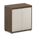 CONCEPT Low Cabinet 80x40x80cm Walnut/Beige