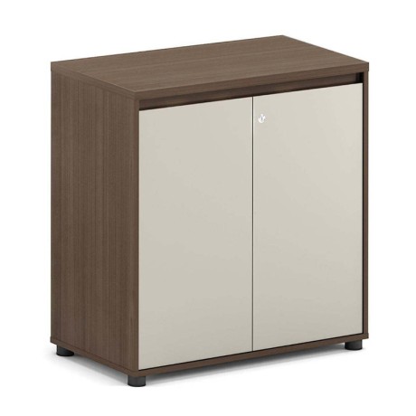CONCEPT Low Cabinet 80x40x80cm Walnut/Beige