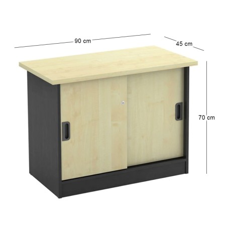 Side Cabinet-A DG/Beech 90x45x70