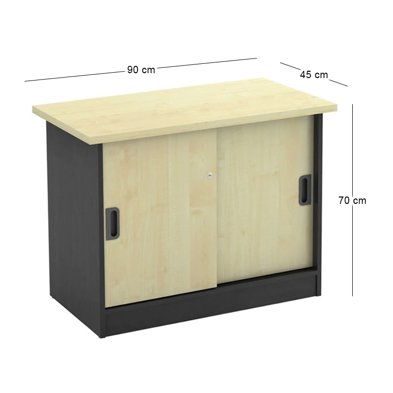 Side Cabinet-A DG/Beech 90x45x70