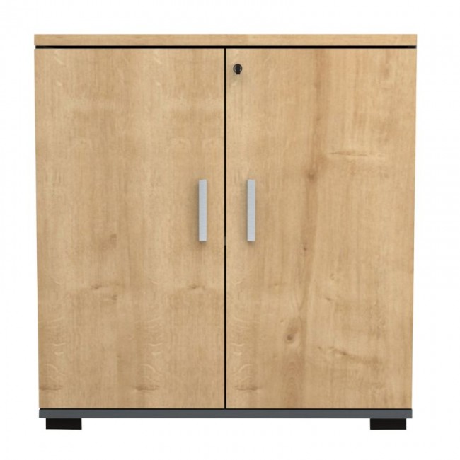 Ντουλάπι γραφείου επαγγελματικό Venturo Megapap χρώμα ανθρακί - φυσικό οξιάς 80x40x80εκ.