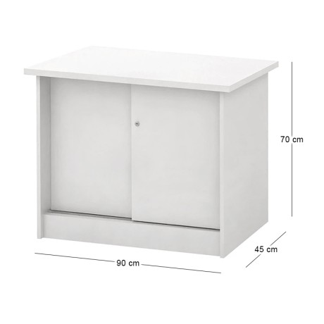 SIDE CABINET White 90x45x70