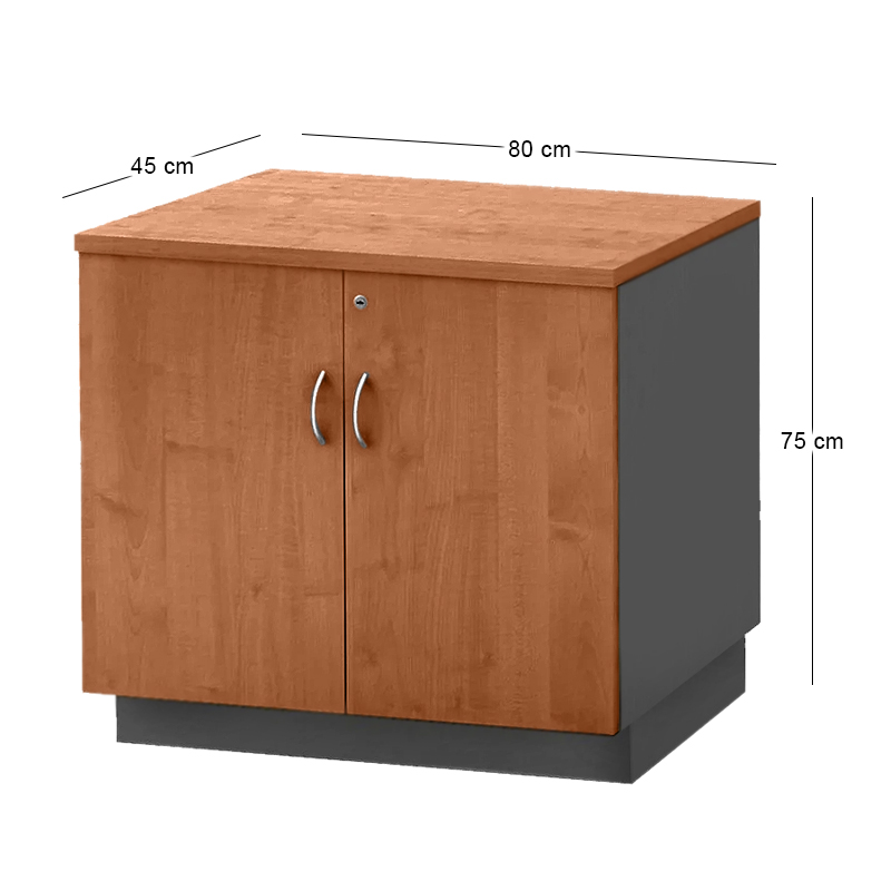 Low CABINET 80x45x75cm Dg/Cherry With Doors