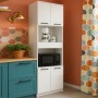 Alvento Megapap melamine multipurpose cabinet in white color 60x42x180cm.
