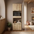 Alvento Megapap melamine multipurpose cabinet in sapphire oak color 60x42x180cm.