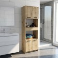 Alvento Megapap melamine multipurpose cabinet in sapphire oak color 60x42x180cm.