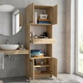Alvento Megapap melamine multipurpose cabinet in sapphire oak color 60x42x180cm.