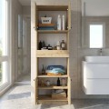 Alvento Megapap melamine multipurpose cabinet in sapphire oak color 60x42x180cm.