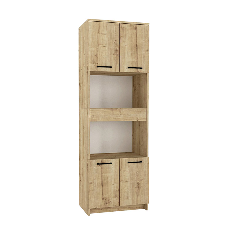 Alvento Megapap melamine multipurpose cabinet in sapphire oak color 60x42x180cm.