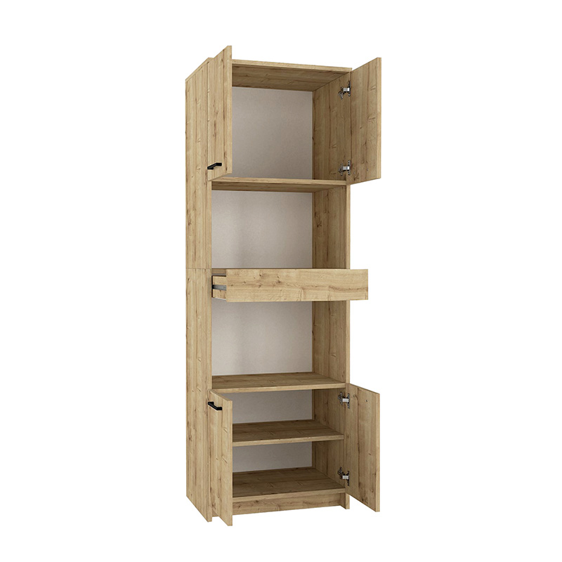 Alvento Megapap melamine multipurpose cabinet in sapphire oak color 60x42x180cm.