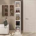 Buket Megapap melamine multi purpose cabinet in white color 29,8x32,1x175,2cm.