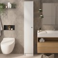 Buket Megapap melamine multi purpose cabinet in white color 29,8x32,1x175,2cm.