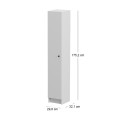 Buket Megapap melamine multi purpose cabinet in white color 29,8x32,1x175,2cm.