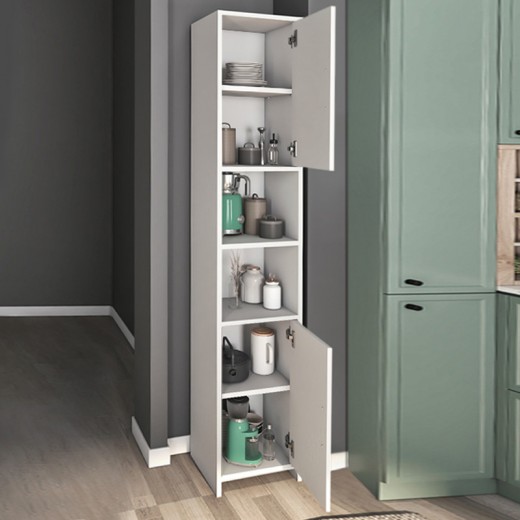 Ντουλάπι κουζίνας - μπάνιου Hobbes Megapap χρώμα λευκό 35x30x182,3εκ.