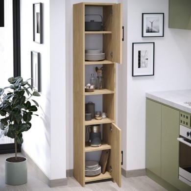 Hobbes Megapap melamine kitchen / bathroom cabinet in sapphire oak color 35x30x182.3cm.