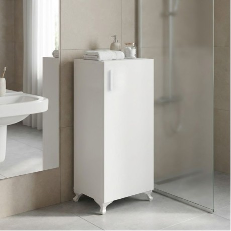 Mine Megapap melamine multipurpose cabinet in white color 30x32x88cm.