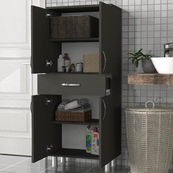 Montana Megapap melamine multipurpose cabinet in anthracite color 59,4x31,5x140cm.