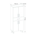 Montana Megapap melamine multipurpose cabinet in anthracite color 59,4x31,5x140cm.