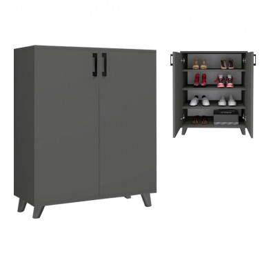 Lilly Megapap melamine kitchen/bathroom cabinet -  shoe rack in anthracite color 72x32,5x88cm.