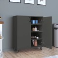 Lilly Megapap melamine kitchen/bathroom cabinet -  shoe rack in anthracite color 72x32,5x88cm.