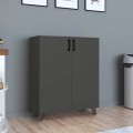 Lilly Megapap melamine kitchen/bathroom cabinet -  shoe rack in anthracite color 72x32,5x88cm.