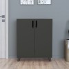 Ντουλάπι κουζίνας/μπάνιου - Παπουτσοθήκη μελαμίνης Lilly Megapap χρώμα ανθρακί 72x32,5x88εκ. Ντουλάπι κουζίνας/μπάνιου - Παπουτσοθήκη μελαμίνης Lilly Megapap χρώμα ανθρακί 72x32,5x88εκ.