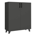 Lilly Megapap melamine kitchen/bathroom cabinet -  shoe rack in anthracite color 72x32,5x88cm.