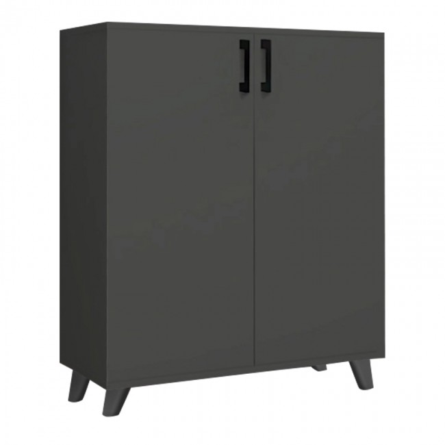 Ντουλάπι κουζίνας/μπάνιου - Παπουτσοθήκη μελαμίνης Lilly Megapap χρώμα ανθρακί 72x32,5x88εκ. Ντουλάπι κουζίνας/μπάνιου - Παπουτσοθήκη μελαμίνης Lilly Megapap χρώμα ανθρακί 72x32,5x88εκ.