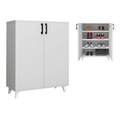 Lilly Megapap melamine kitchen/bathroom cabinet -  shoe rack in white color 72x32,5x88cm.