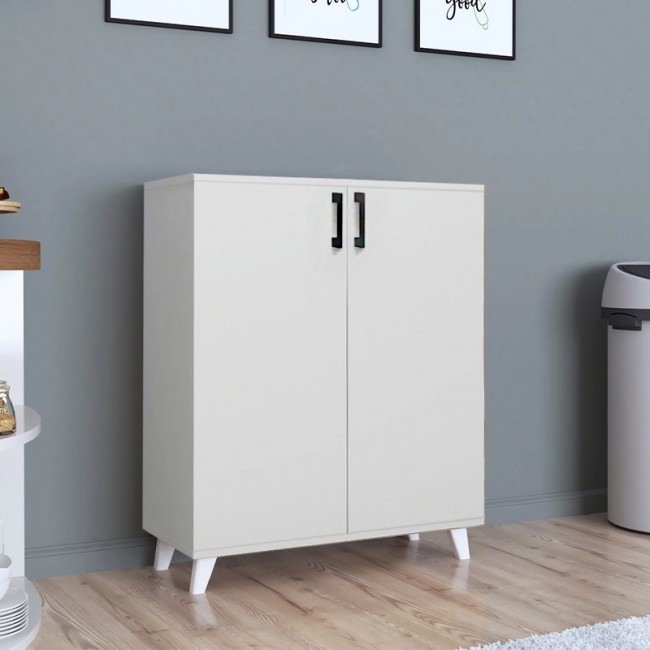 Ντουλάπι κουζίνας/μπάνιου - Παπουτσοθήκη μελαμίνης Lilly Megapap χρώμα λευκό 72x32,5x88εκ. Ντουλάπι κουζίνας/μπάνιου - Παπουτσοθήκη μελαμίνης Lilly Megapap χρώμα λευκό 72x32,5x88εκ.