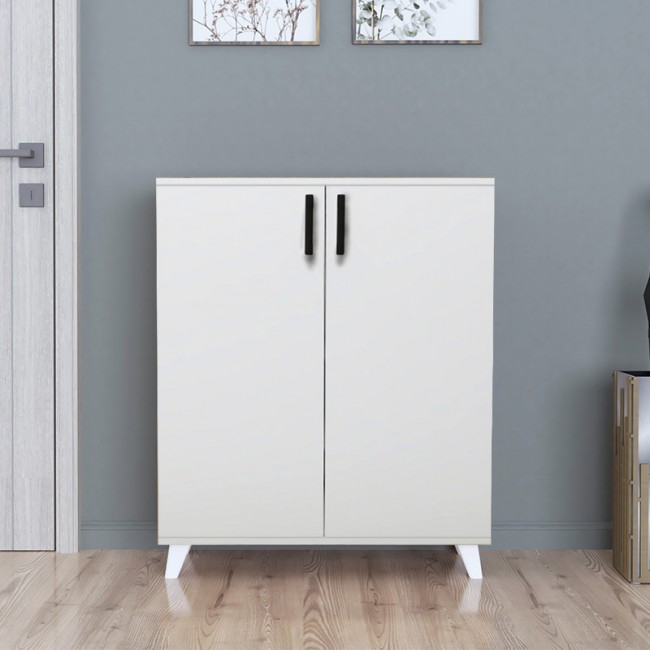 Ντουλάπι κουζίνας/μπάνιου - Παπουτσοθήκη μελαμίνης Lilly Megapap χρώμα λευκό 72x32,5x88εκ. Ντουλάπι κουζίνας/μπάνιου - Παπουτσοθήκη μελαμίνης Lilly Megapap χρώμα λευκό 72x32,5x88εκ.