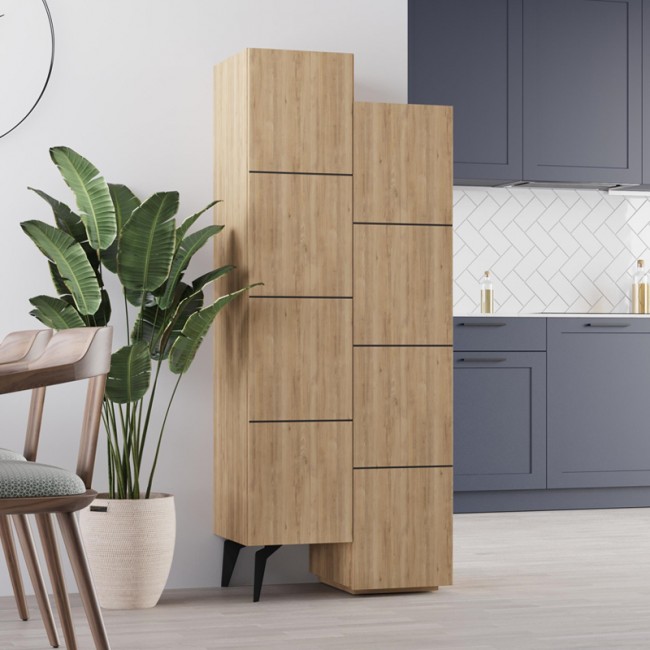 Ντουλάπι κουζίνας/μπάνιου - Παπουτσοθήκη Stair Megapap χρώμα φυσικό οξιάς 62,2x37,4x156εκ. Ντουλάπι κουζίνας/μπάνιου - Παπουτσοθήκη Stair Megapap χρώμα φυσικό οξιάς 62,2x37,4x156εκ.