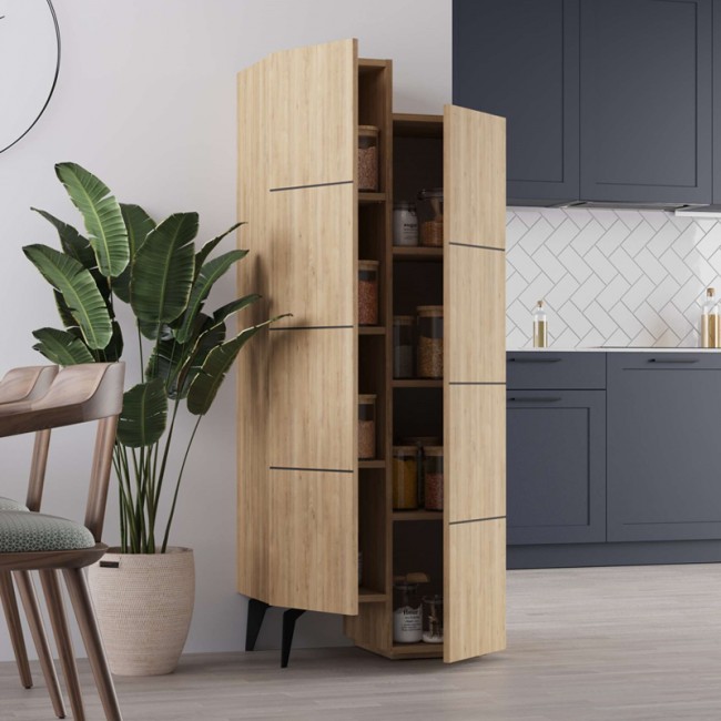 Ντουλάπι κουζίνας/μπάνιου - Παπουτσοθήκη Stair Megapap χρώμα φυσικό οξιάς 62,2x37,4x156εκ. Ντουλάπι κουζίνας/μπάνιου - Παπουτσοθήκη Stair Megapap χρώμα φυσικό οξιάς 62,2x37,4x156εκ.