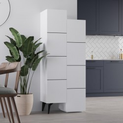 Ντουλάπι κουζίνας/μπάνιου - Παπουτσοθήκη Stair Megapap χρώμα λευκό 62,2x37,4x156εκ. Ντουλάπι κουζίνας/μπάνιου - Παπουτσοθήκη Stair Megapap χρώμα λευκό 62,2x37,4x156εκ.