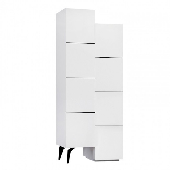 Ντουλάπι κουζίνας/μπάνιου - Παπουτσοθήκη Stair Megapap χρώμα λευκό 62,2x37,4x156εκ. Ντουλάπι κουζίνας/μπάνιου - Παπουτσοθήκη Stair Megapap χρώμα λευκό 62,2x37,4x156εκ.