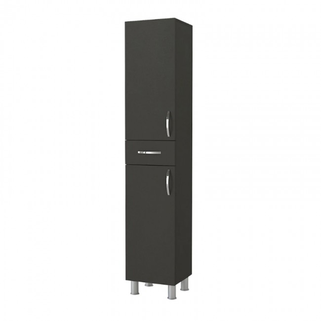 Selina Megapap melamine kitchen/bathroom cabinet in anthracite color 35x31x179cm.
