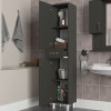 Selina Megapap melamine kitchen/bathroom cabinet in anthracite color 35x31x179cm.