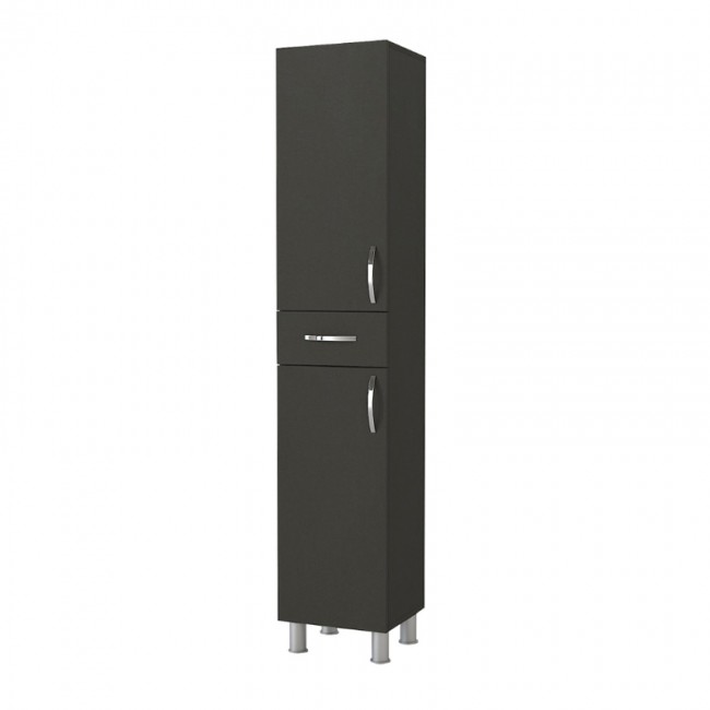 Selina Megapap melamine kitchen/bathroom cabinet in anthracite color 35x31x179cm.