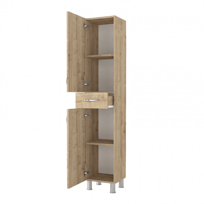 Ντουλάπι κουζίνας - μπάνιου Selina Megapap χρώμα sapphire oak 35x31x179εκ.