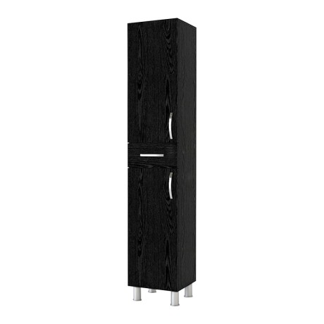 Ντουλάπι κουζίνας - μπάνιου Selina Megapap χρώμα sencron black 35x31x179εκ.