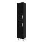 Selina Megapap melamine kitchen/bathroom cabinet in sencron black color 35x31x179cm.