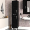 Selina Megapap melamine kitchen/bathroom cabinet in sencron black color 35x31x179cm.