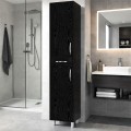 Selina Megapap melamine kitchen/bathroom cabinet in sencron black color 35x31x179cm.