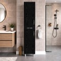 Selina Megapap melamine kitchen/bathroom cabinet in sencron black color 35x31x179cm.