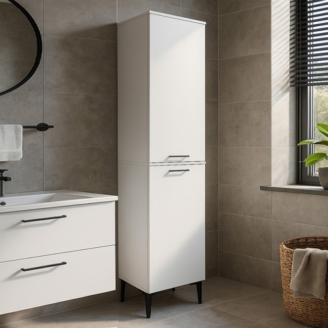 Singa Megapap melamine multipurpose cabinet in white color 45x40x180cm.