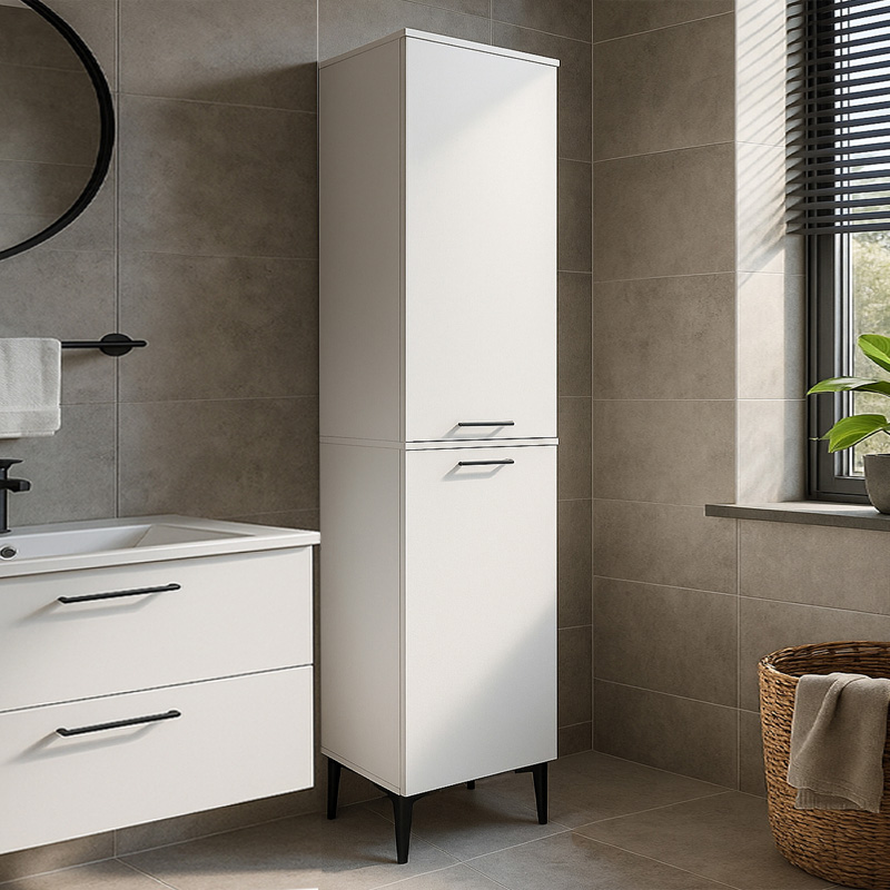 Singa Megapap melamine multipurpose cabinet in white color 45x40x180cm.