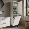 Singa Megapap melamine multipurpose cabinet in white color 45x40x180cm.