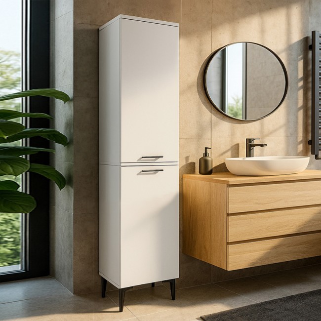 Singa Megapap melamine multipurpose cabinet in white color 45x40x180cm.